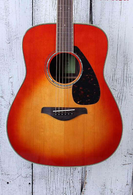 цена Акустическая гитара Yamaha FG830 Dreadnought Acoustic Guitar Solid Spruce Top Autumn Burst Finish