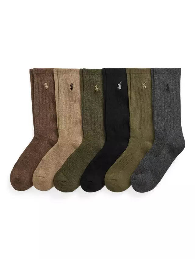 

Носки Ralph Lauren Polo Ralph Lauren Autumn Shades 6 шт, цвет brown multi