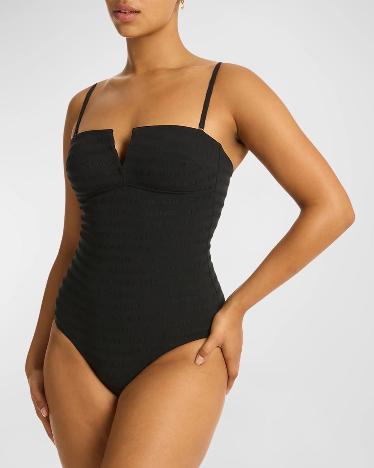 

Сплошной купальник-бандо Palisades Sea Level Swim, цвет Black