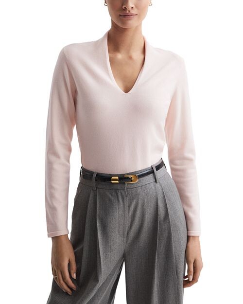 

Топ Lina с V-образным вырезом REISS, цвет Pink