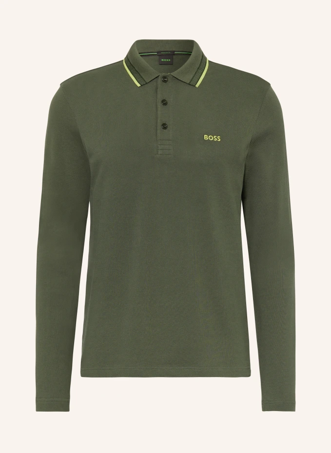 Рубашка-поло из пике plisy Boss, зеленый