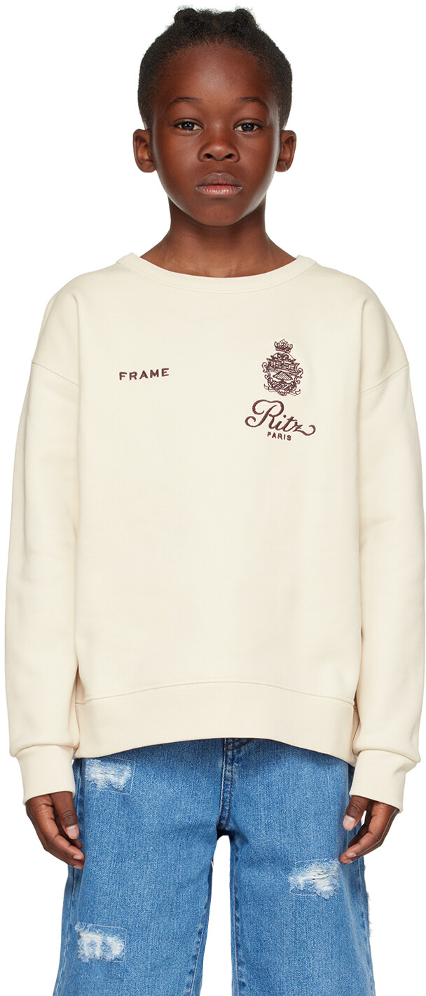 

Эксклюзивный детский кремовый свитшот Ritz FRAME SSENSE, Бежевый