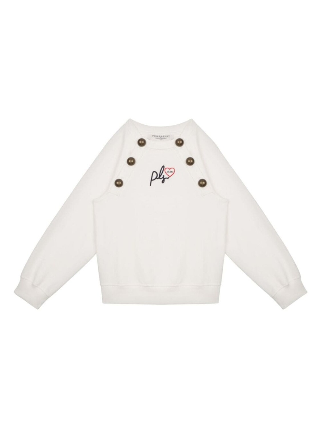 

Philosophy Di Lorenzo Serafini Kids толстовка с вышитым логотипом, белый