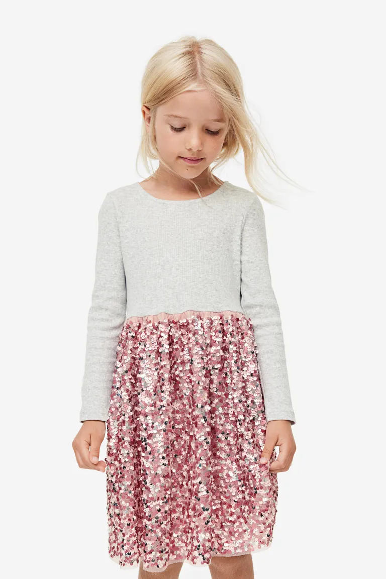 

Платье из джерси с пайетками H&M, серый