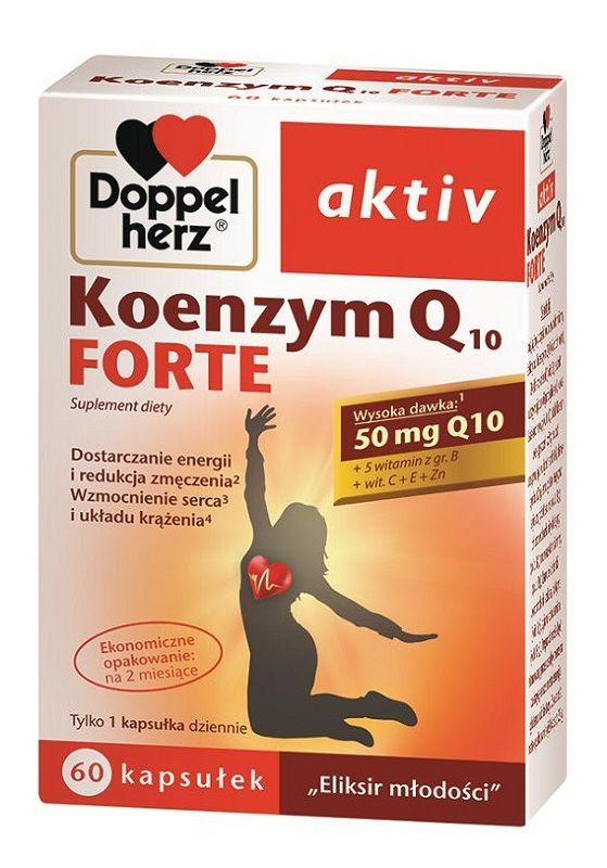 Коэнзим Q10 в капсулах Doppelherz Aktiv Koenzym Q10 Forte, 60 шт коэнзим q10 doppelherz 30 мг в капсулах 30 шт