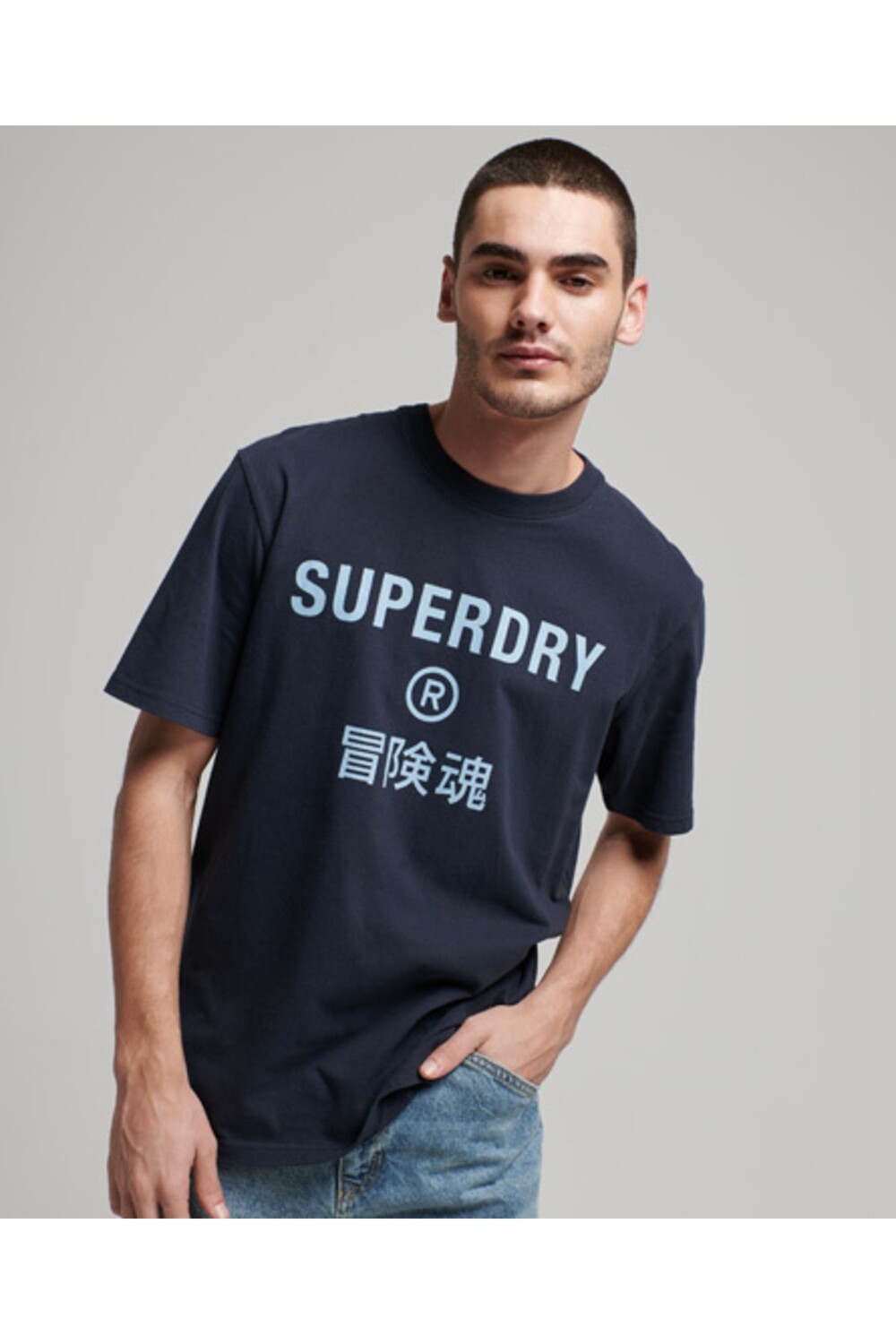 

Футболка - Темно-синяя - Классический крой SUPERDRY, темно-синий