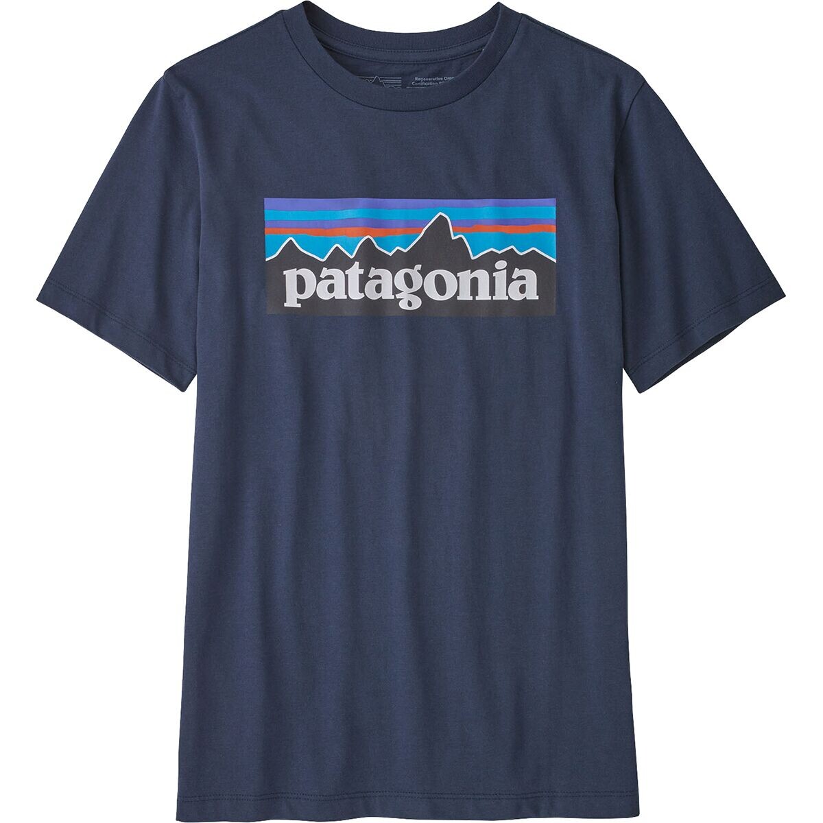 

Футболка с логотипом p-6 — детская Patagonia, синий