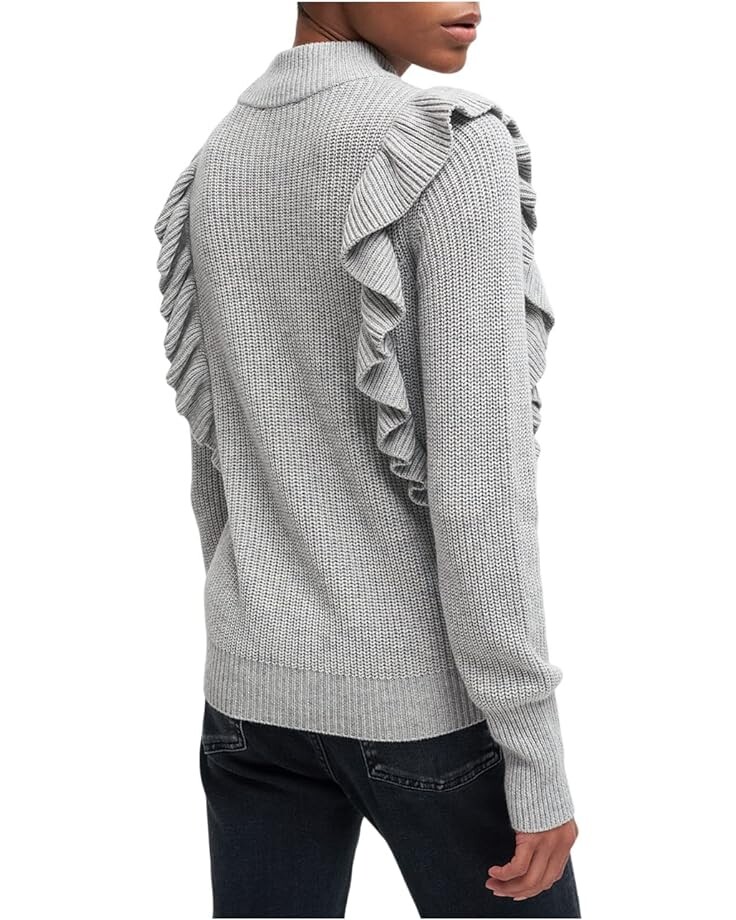 

Свитер 7 For All Mankind Rib Ruffle Sweater, цвет Heather Grey