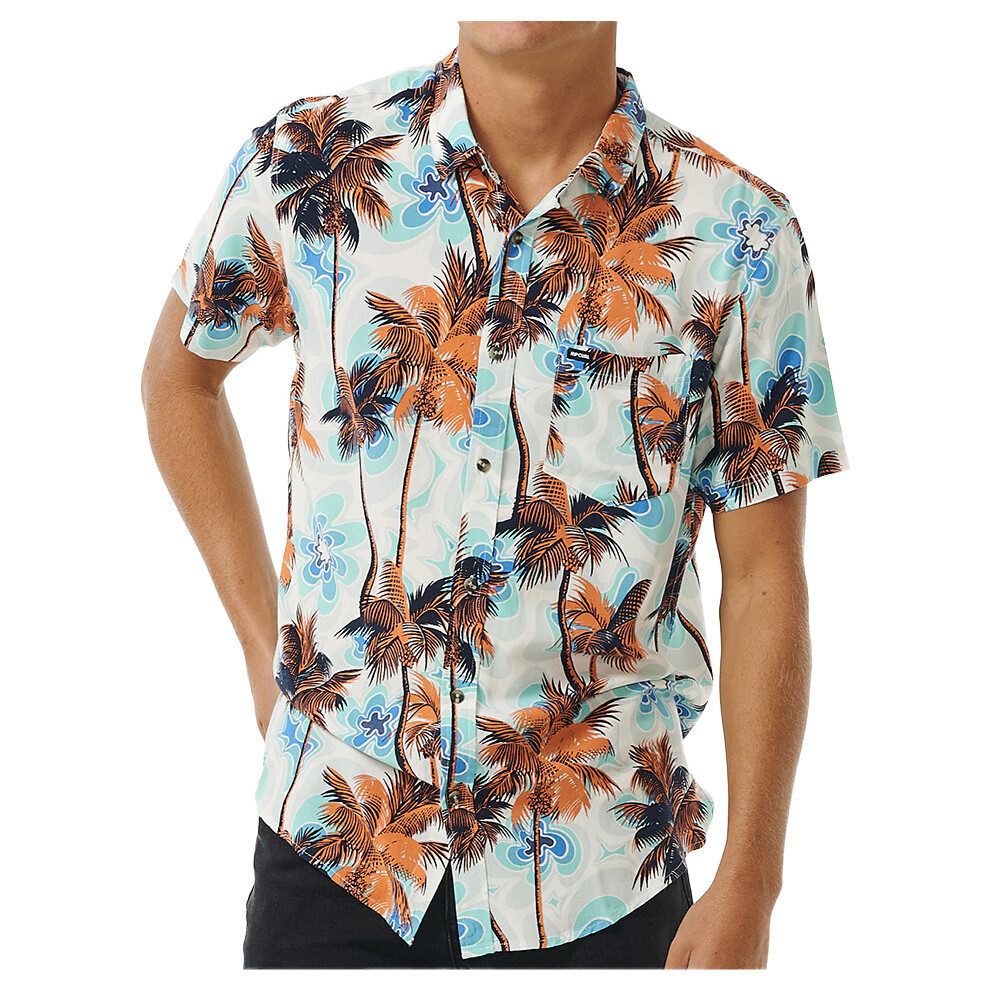 Рубашка Rip Curl Barrel Killa S/S Shirt, мятный рубашка rip curl apex s s shirt цвет 3021 bone размер m