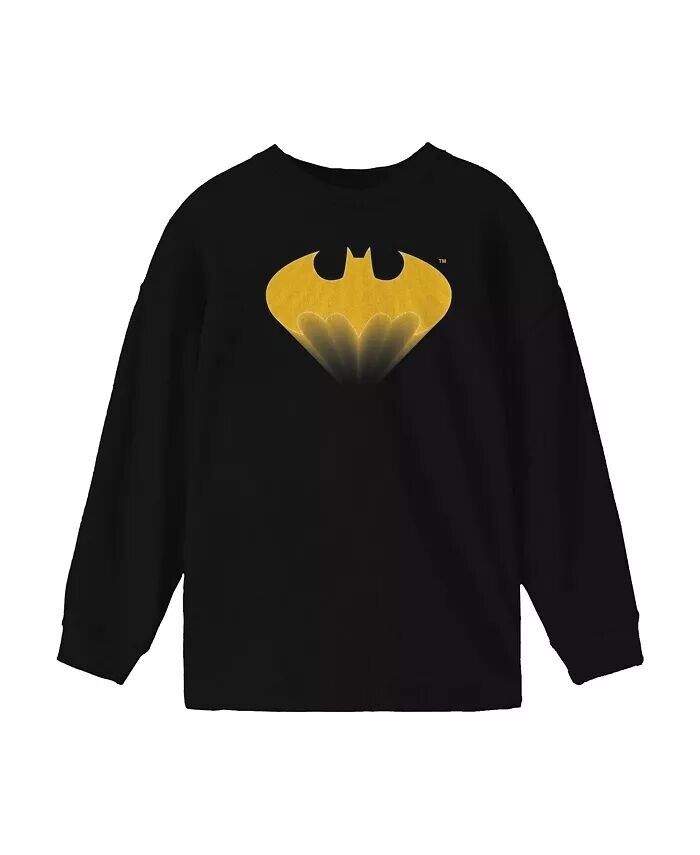 

Черная рубашка с длинным рукавом с желтым логотипом Boys Rising Batman, черный