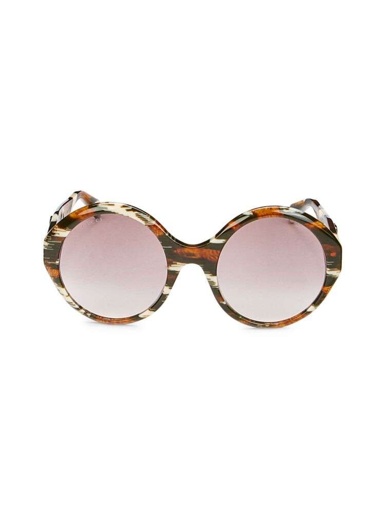 

Круглые солнцезащитные очки 54MM Gucci, цвет Havana