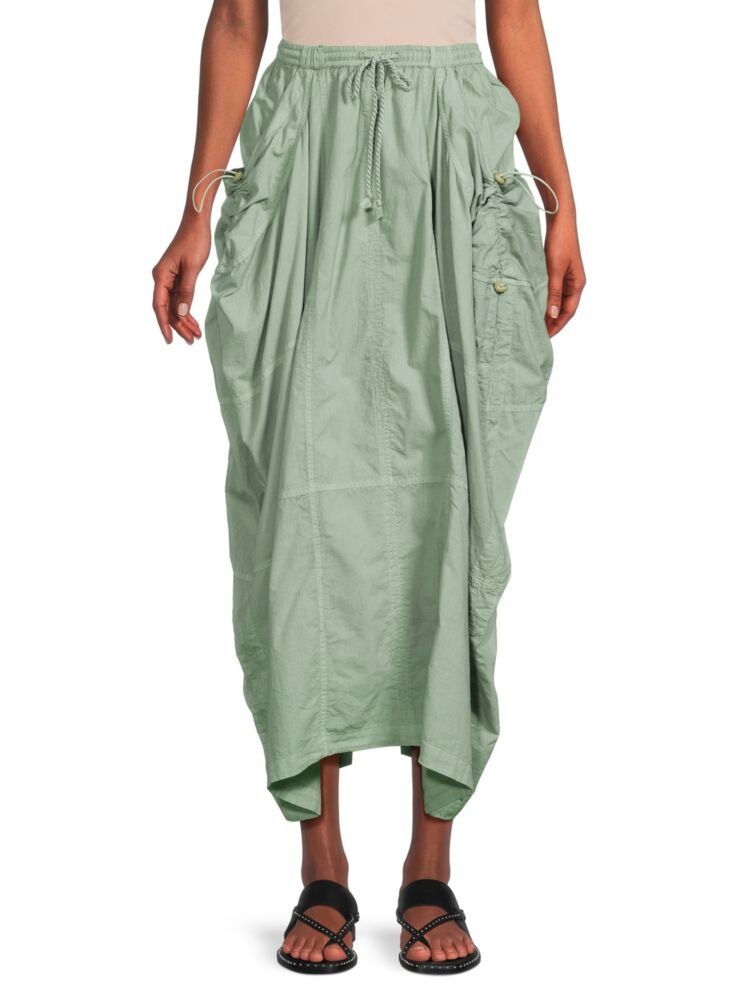 

Однотонная макси-юбка Jilly Free People, цвет Mint Green