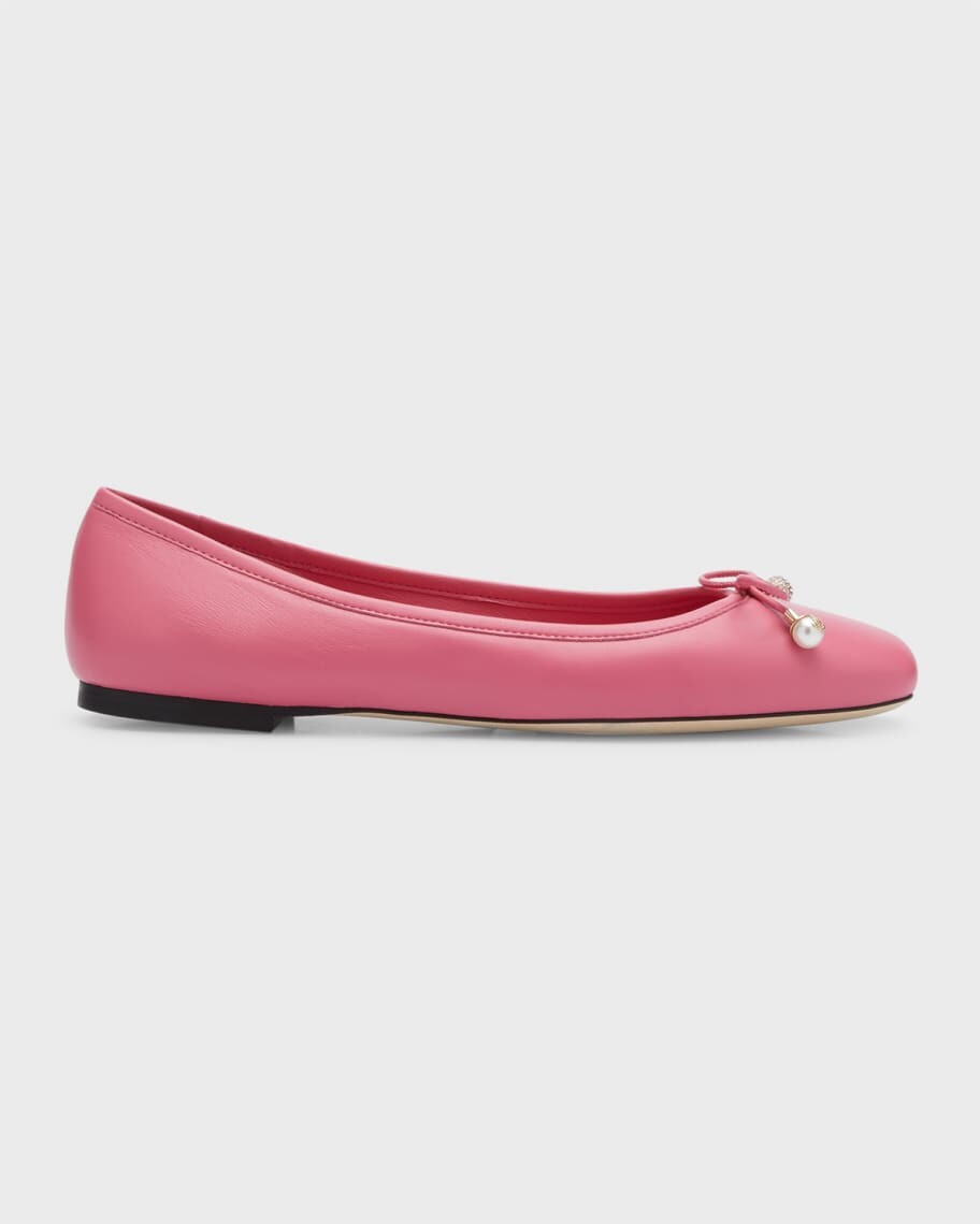 

Кожаные балетки Elme с бантом Jimmy Choo