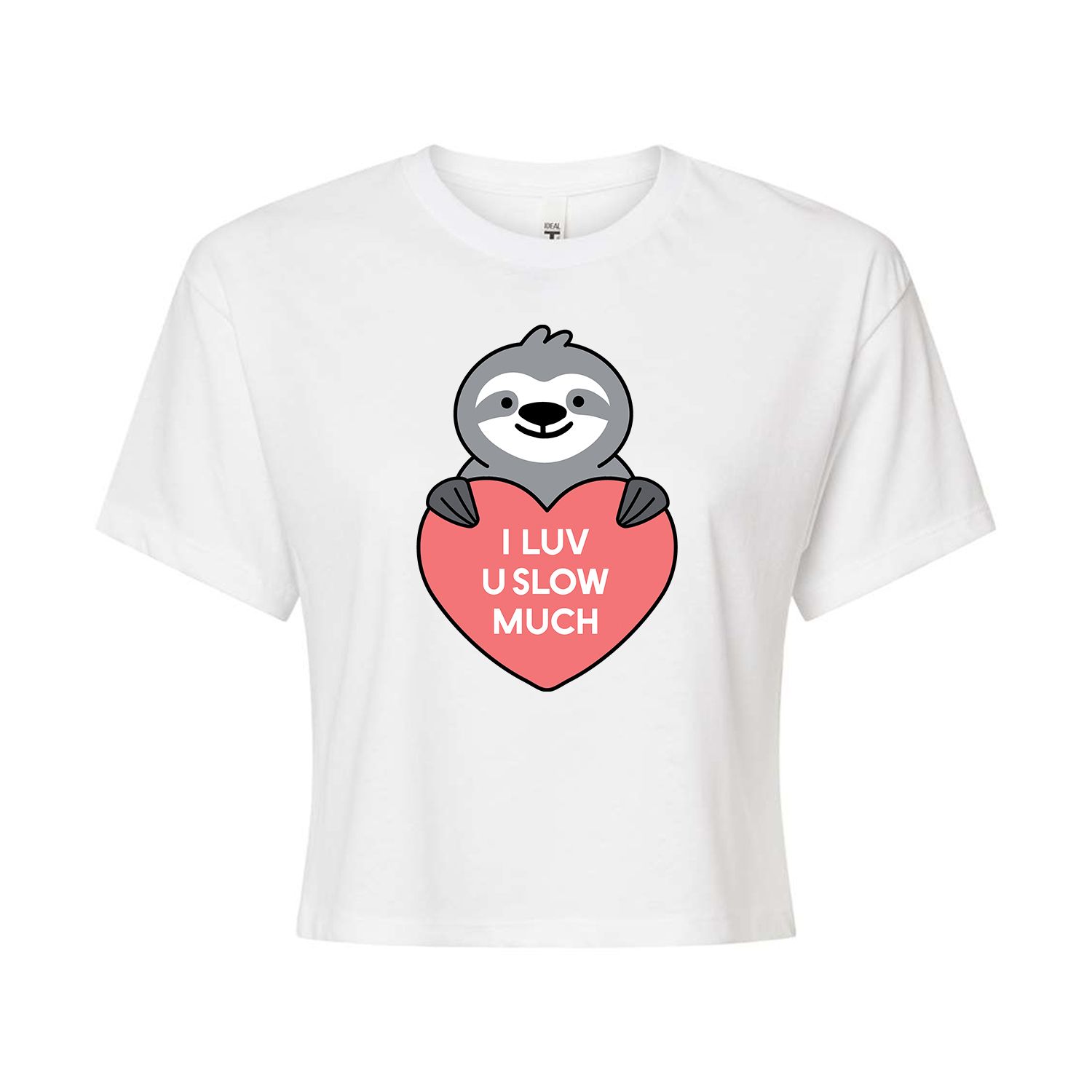 Укороченная футболка с изображением ленивца для юниоров I Luv U Slow Much Licensed Character