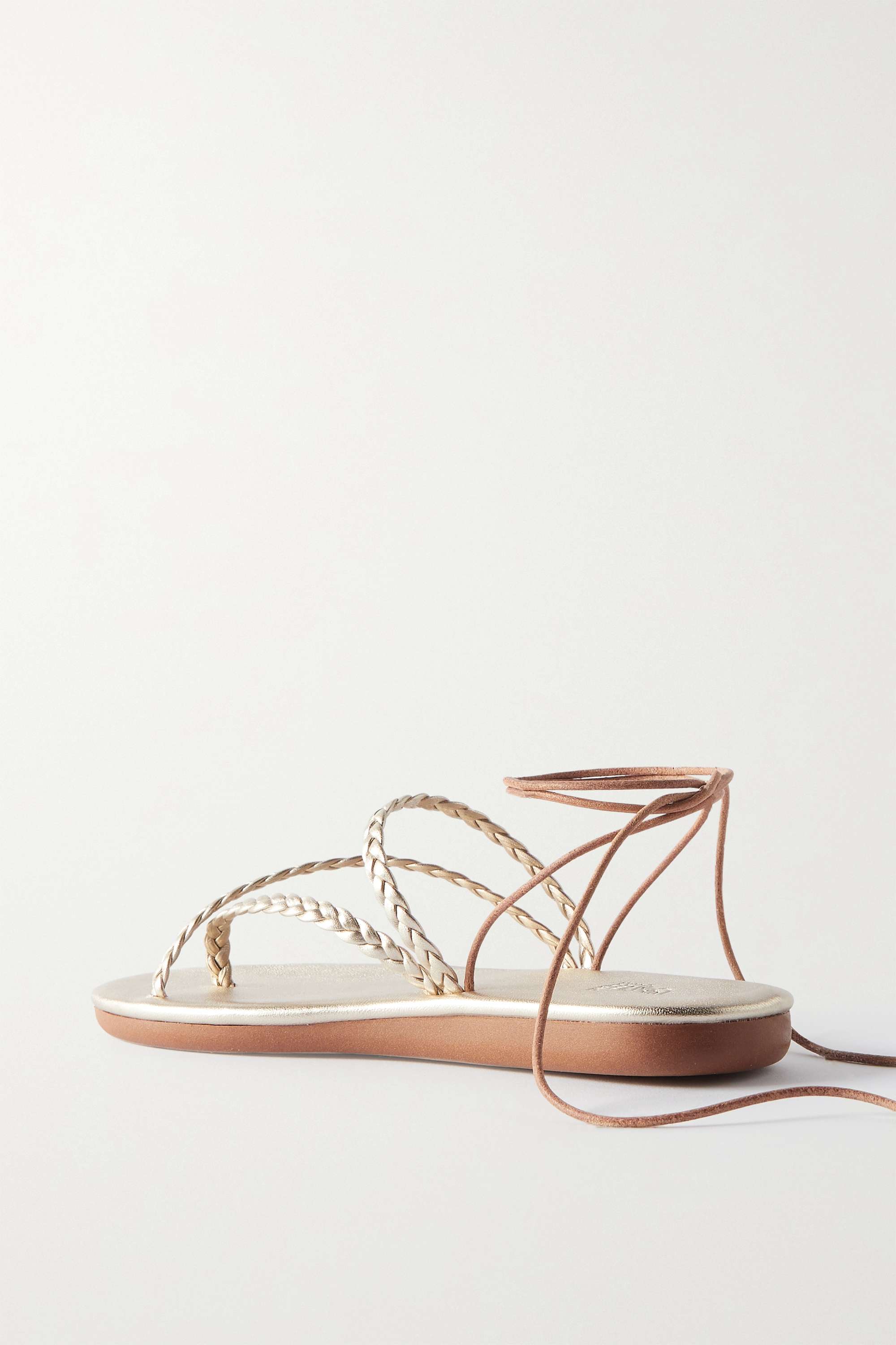 ANCIENT GREEK SANDALS плетеные сандалии Plage из металлизированной кожи, золото кожаные сандалии homeria ancient greek sandals белый