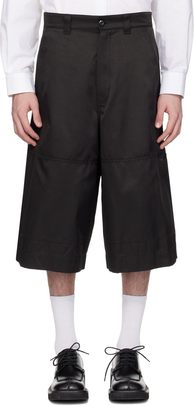 

Черные шорты со вставками Mm6 Maison Margiela