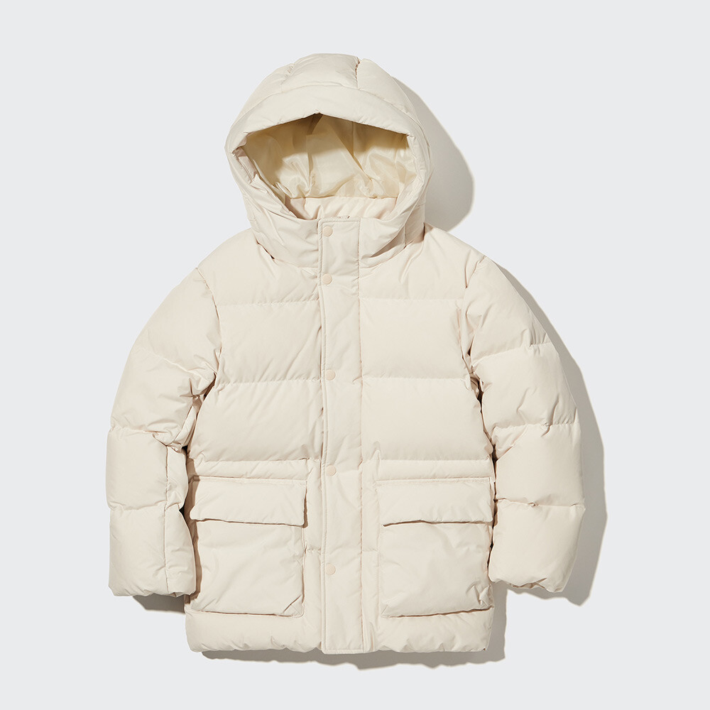 

Детская одежда Uniqlo/Куртка-пуховик с капюшоном для мальчиков/девочек (теплый пуховик)