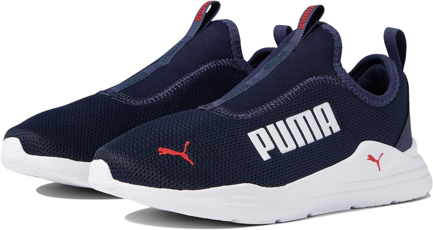 

Кроссовки Wired Run Rapid Slip-On PUMA, цвет Peacoat/High-Risk Red