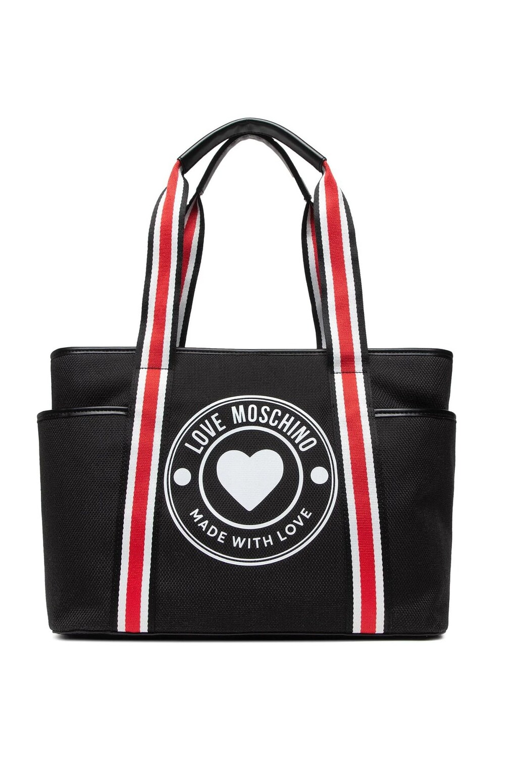 

Текстильная черная женская сумка из искусственной кожи Love Moschino, черный
