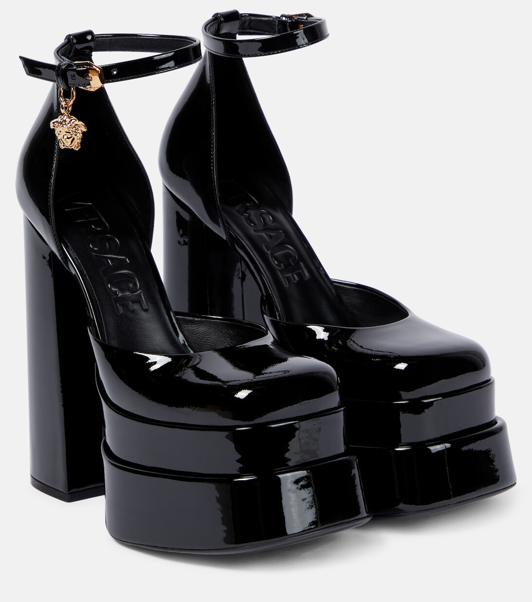 

Лакированные туфли-лодочки Medusa Aevitas на платформе Versace, черный