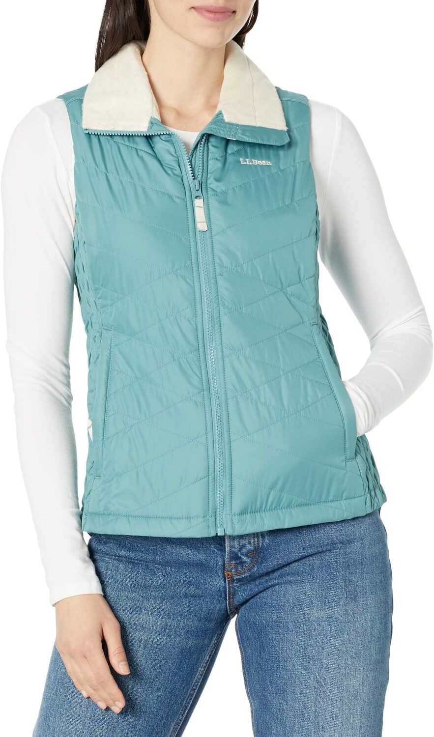 

Миниатюрный жилет Primaloft на флисовой подкладке L.L.Bean, цвет Mineral Blue