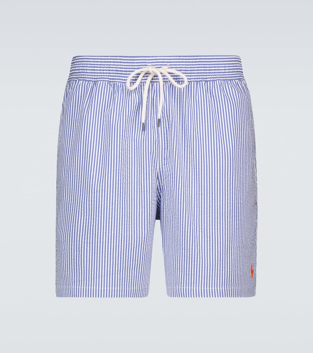 

Плавки-шорты из жатого хлопка в полоску Polo Ralph Lauren, синий