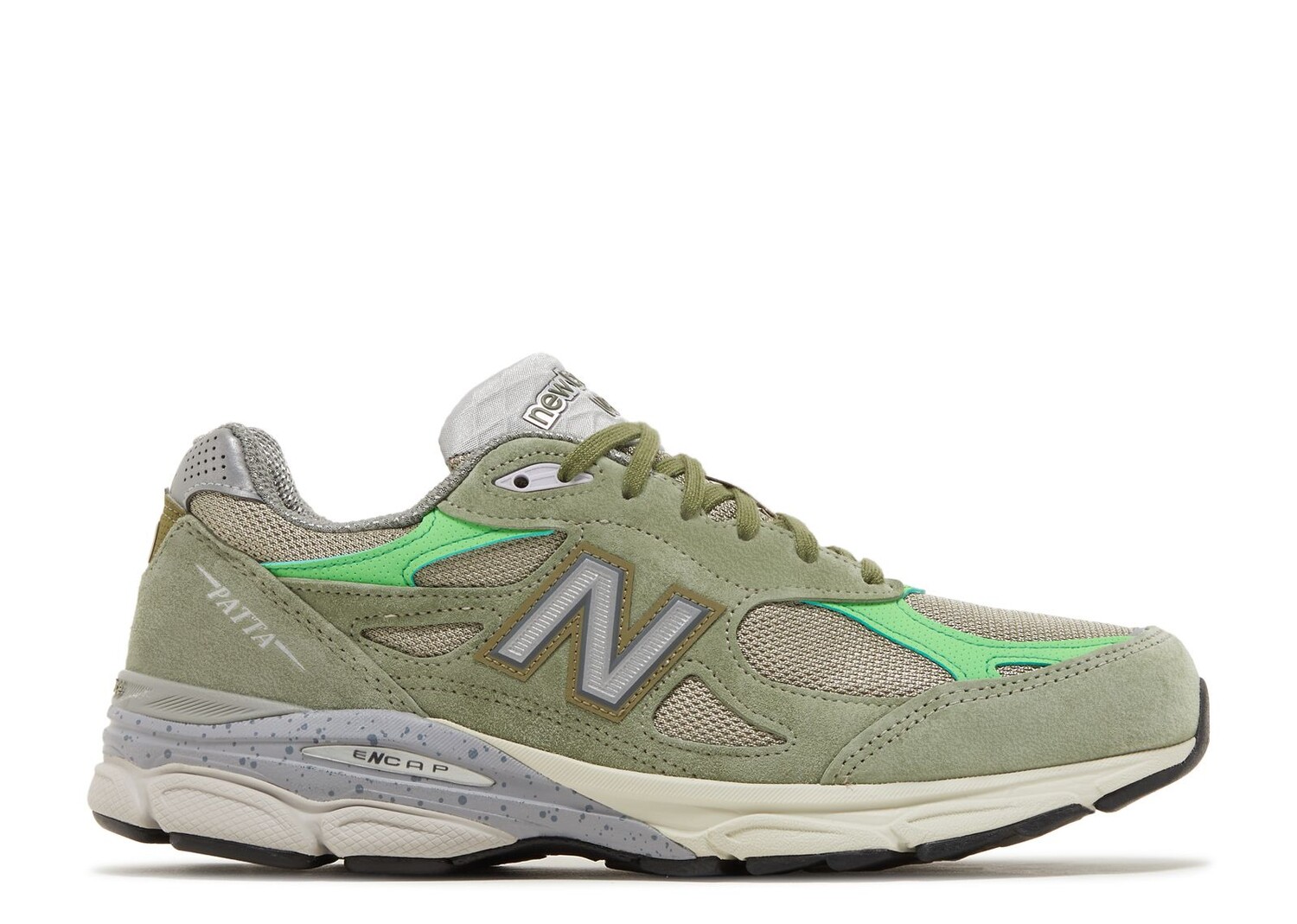 Кроссовки New Balance Patta X 990V3 Made In Usa 'Keep Your Family Close', зеленый