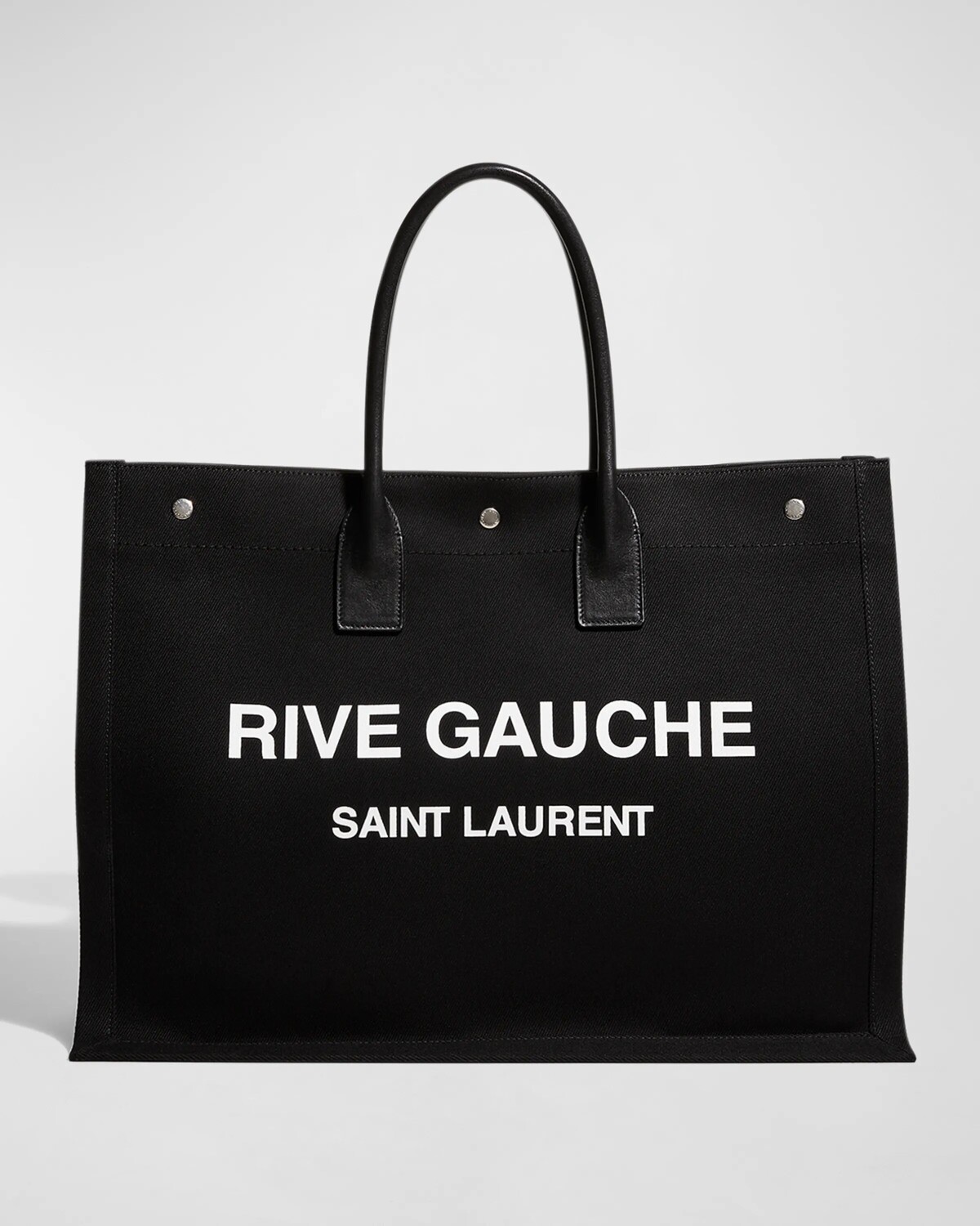 

Холщовая сумка-тоут Rive Gauche Saint Laurent, цвет Black/White
