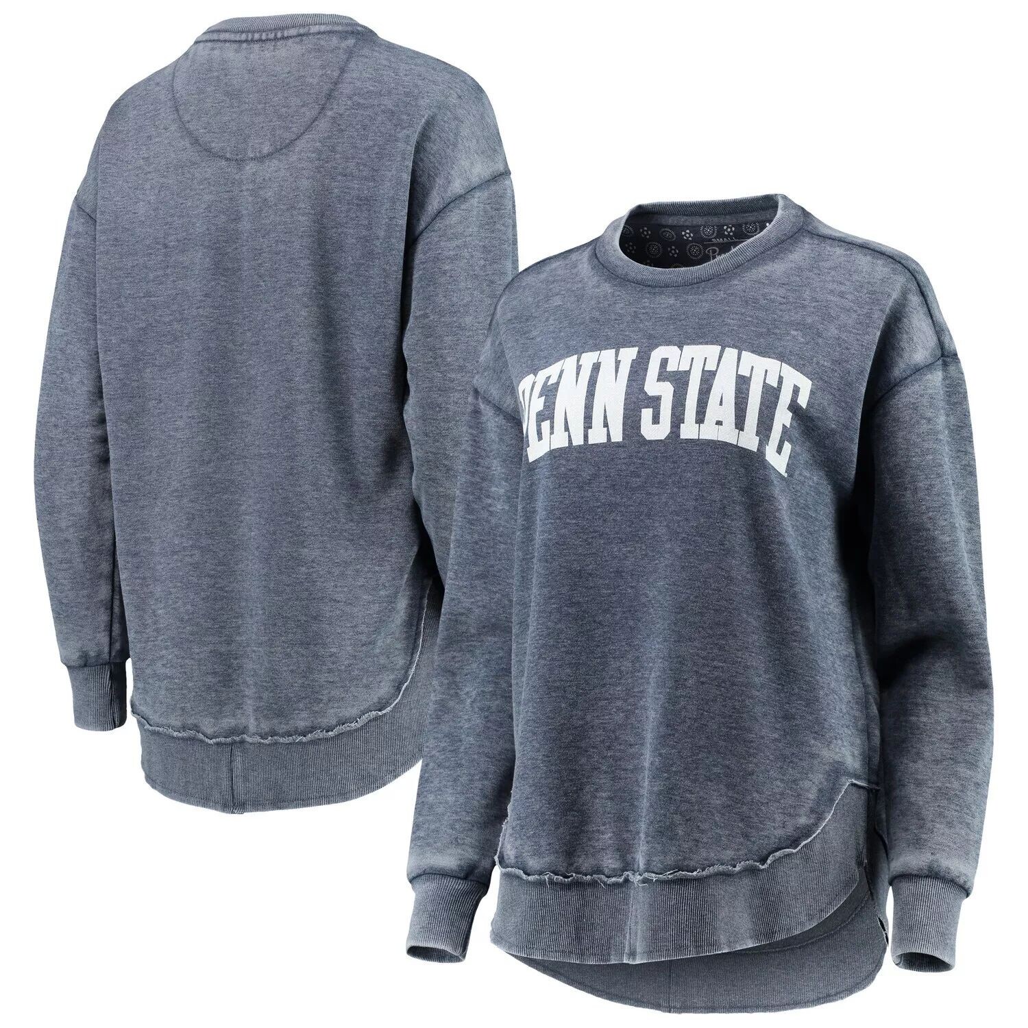

Женский свитшот с принтом Pressbox темно-синего цвета Penn State Nittany Lions Vintage Wash Pullover, Синий