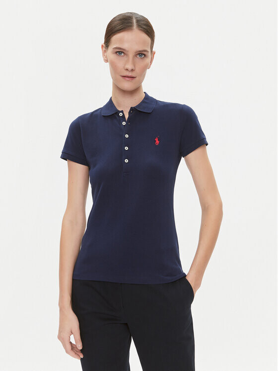 

Рубашка-поло узкого кроя Polo Ralph Lauren, синий