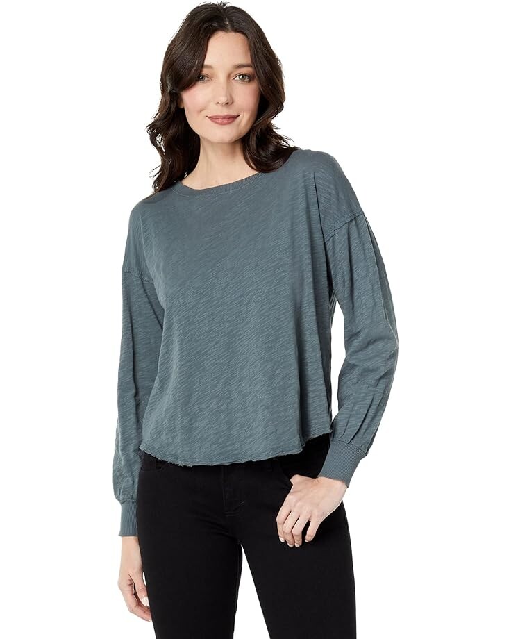 

Топ Mod-o-doc Slub Jersey Long Sleeve Boatneck Swing, серый