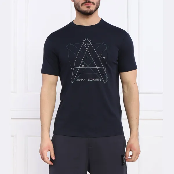 

Футболка стандартного кроя Armani Exchange, синий