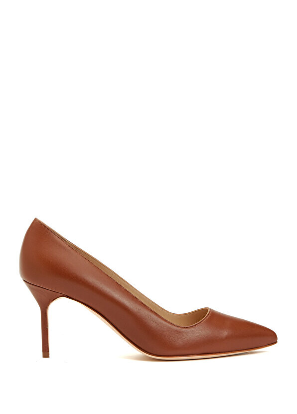 

Светло-коричневые кожаные туфли на шпильке Manolo Blahnik