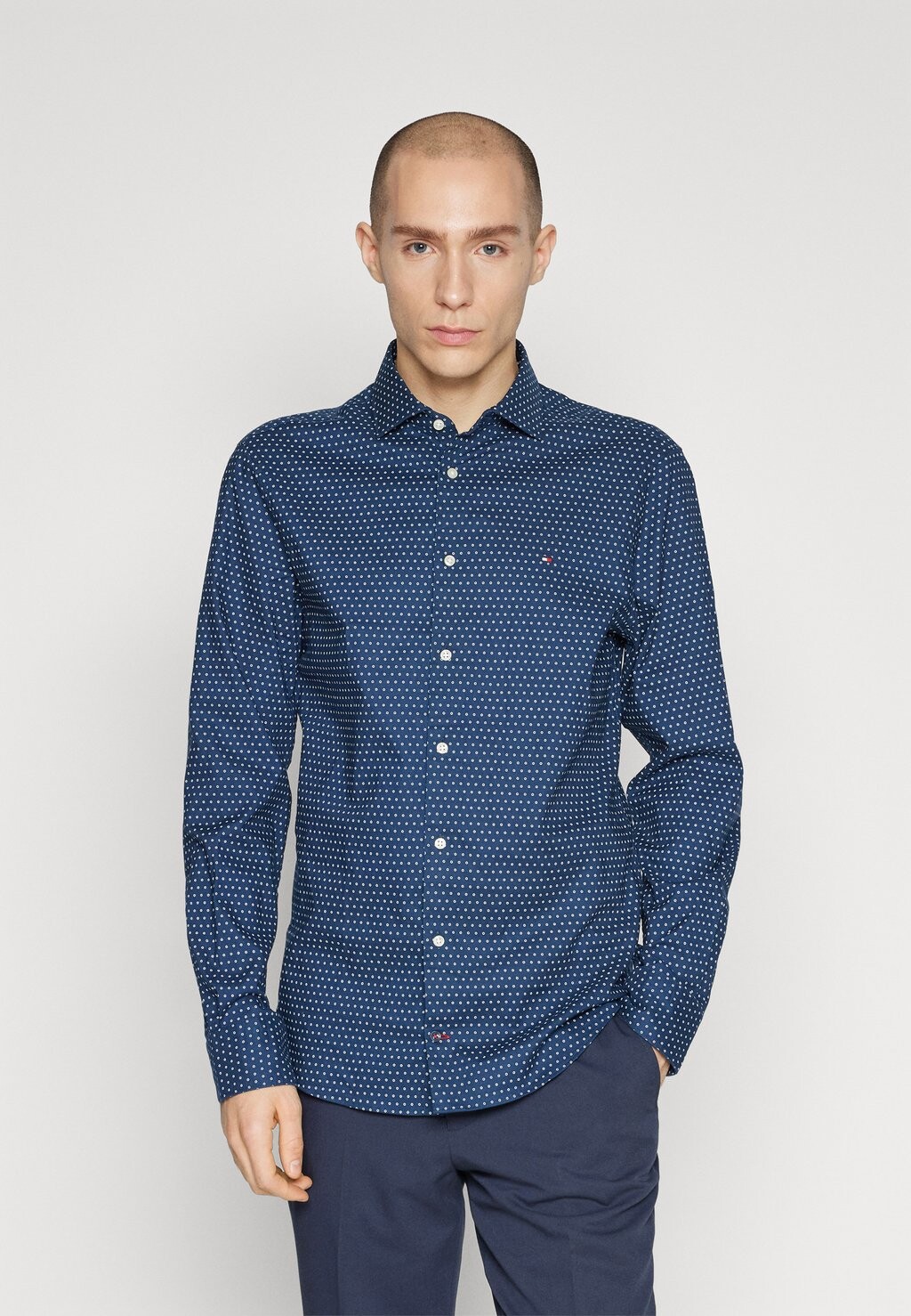 

Классическая рубашка Circle Print Shirt Tommy Hilfiger, цвет navy/white
