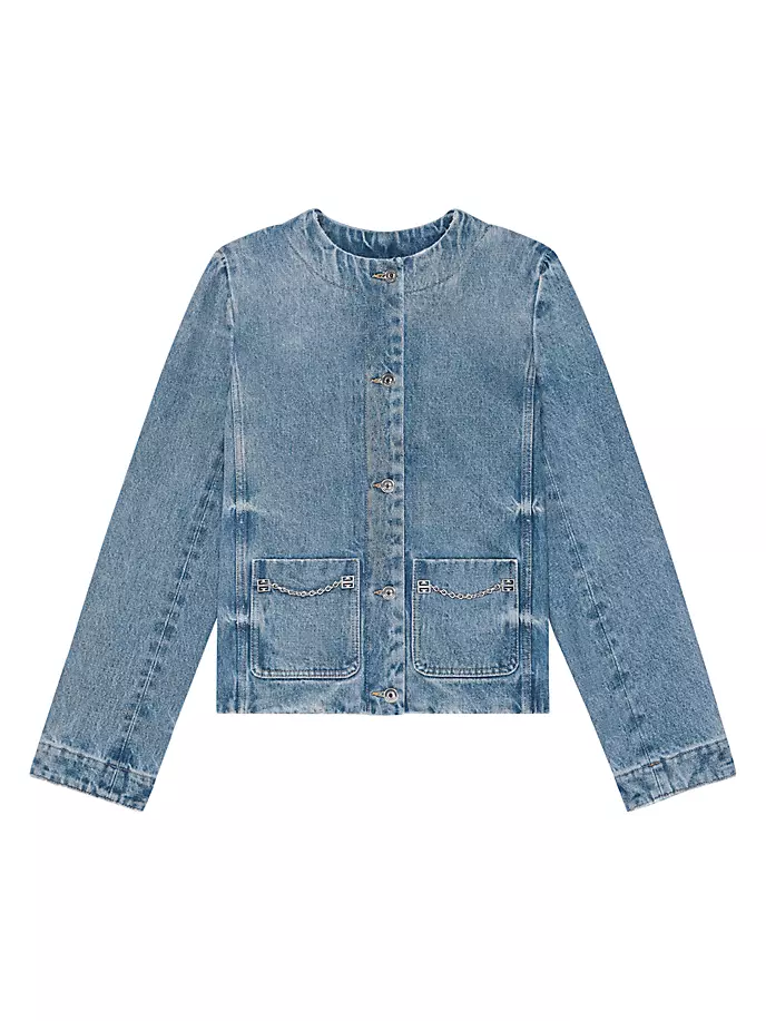 цена Джинсовая куртка с цепочками Givenchy, синий