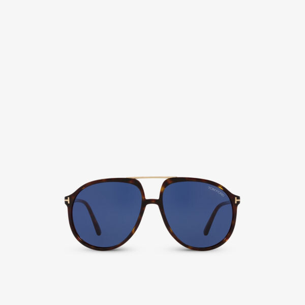 

Tr001780 ft1079 солнцезащитные очки в ацетатной оправе в пилотной оправе Tom Ford, коричневый
