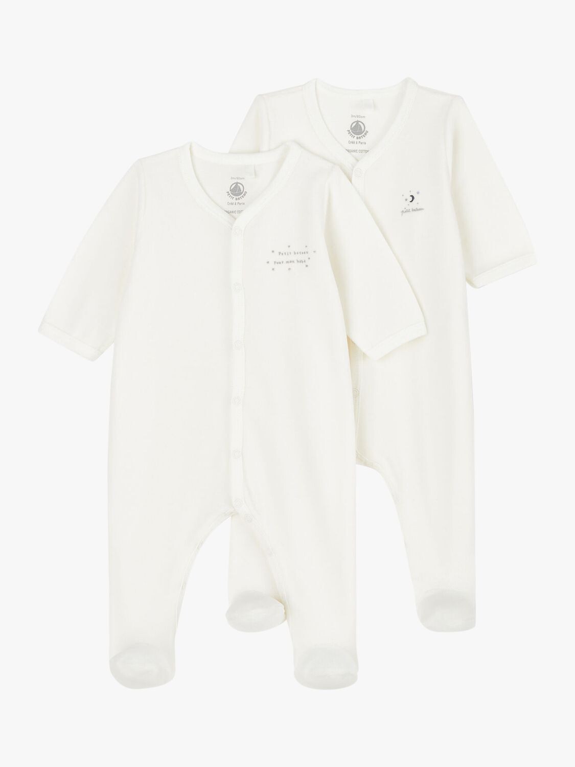 

Детский комбинезон Petit Bateau из органического хлопка, 2 шт.