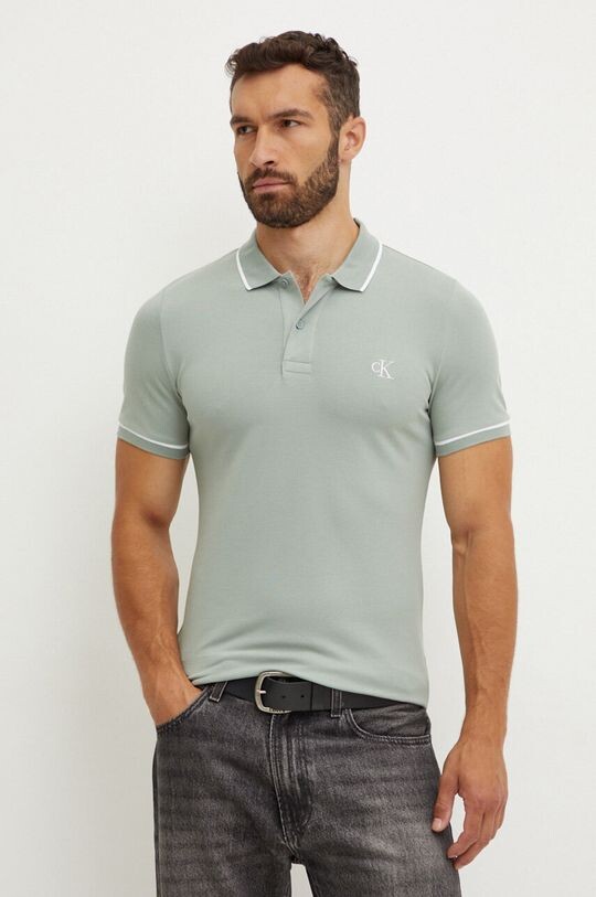

Поло Calvin Klein Jeans, серый