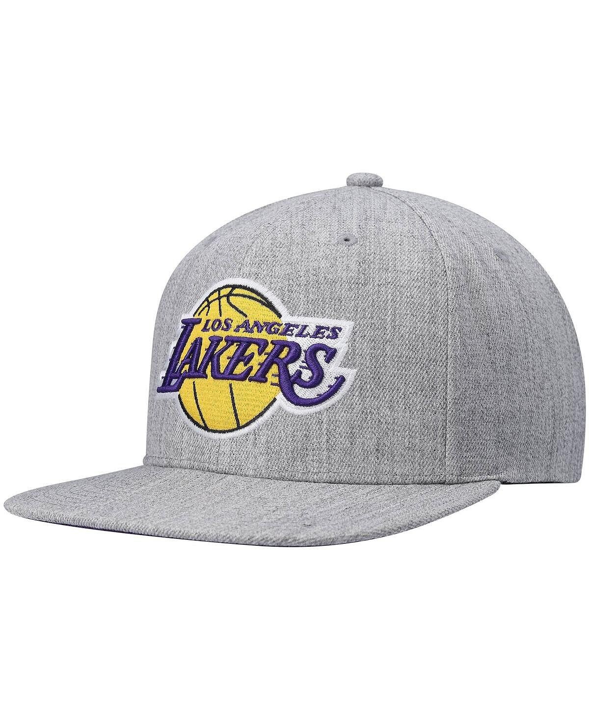 

Мужская серая кепка Los Angeles Lakers 2.0 Snapback с меланжевым рисунком Mitchell & Ness