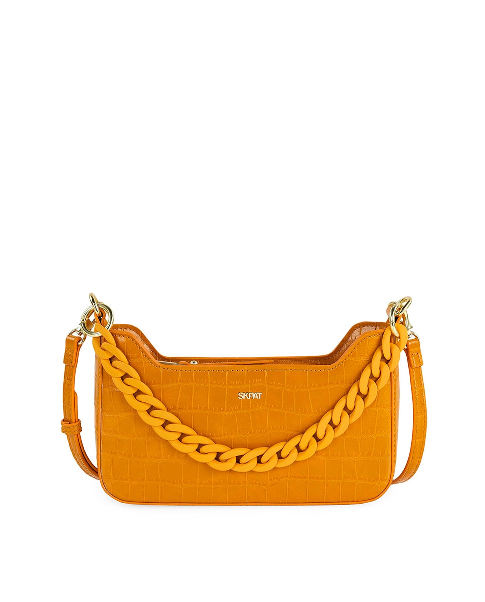 цена Многопозиционная женская сумка через плечо Coco цвета охры SKPAT, золотой