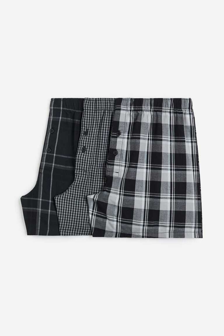 

3-х хлопковые боксеры-шорты H&M