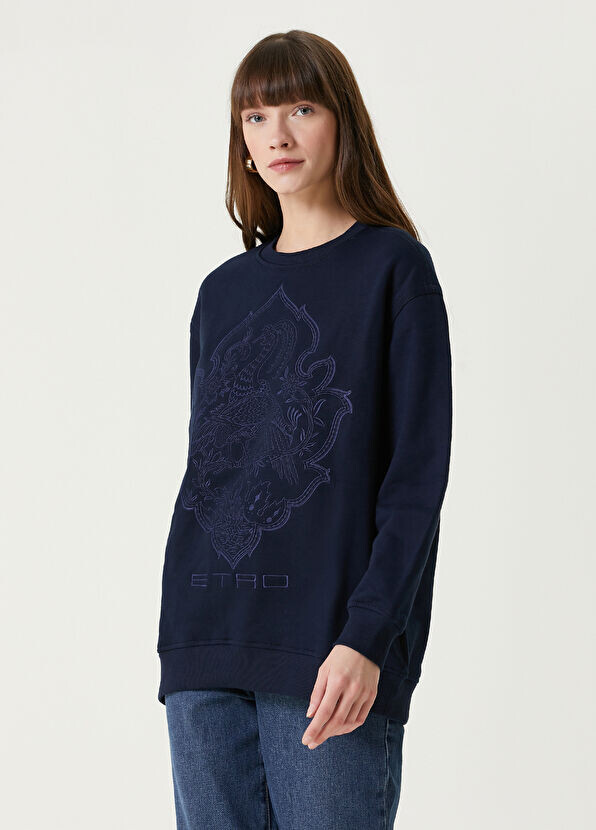 

Толстовка с вышитым логотипом Etro, синий