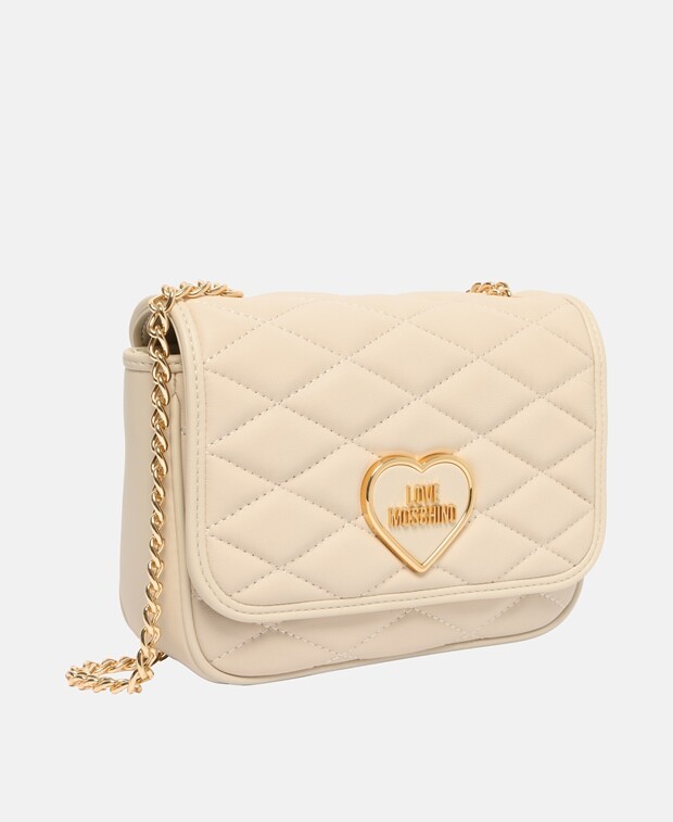 

Кожаная сумка через плечо Love Moschino, мягкий бежевый