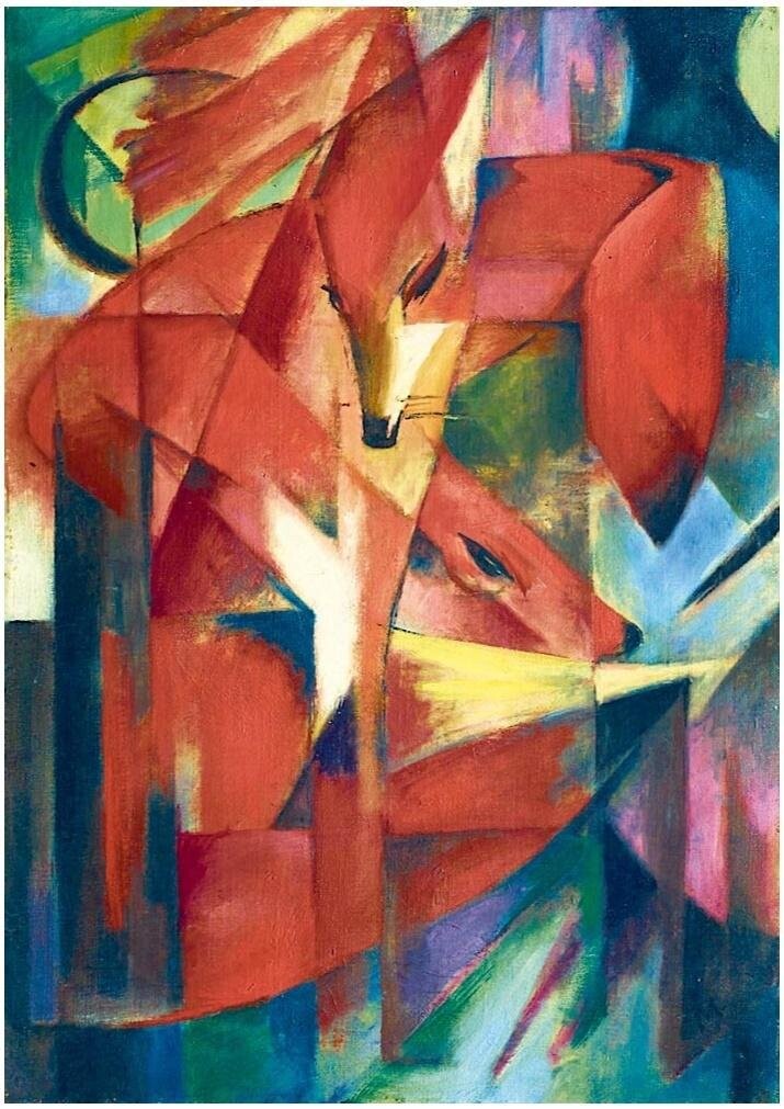 

Синяя птица, пазл, Рыжая Лисица, Франц Марк, 1000 шт. Bluebird