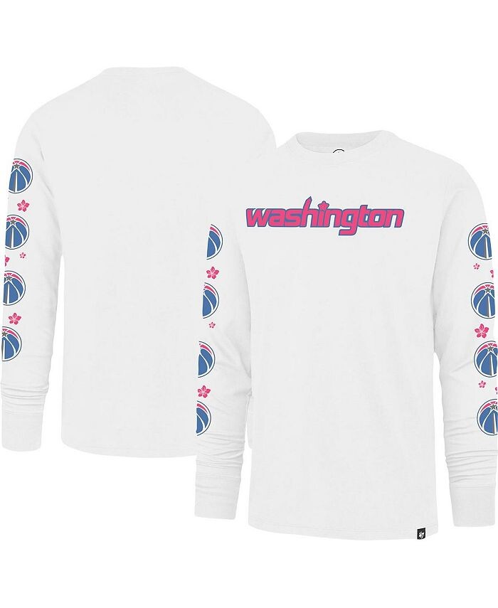 

Мужская белая футболка с длинным рукавом Washington Wizards City Edition Downtown Franklin '47 Brand, белый