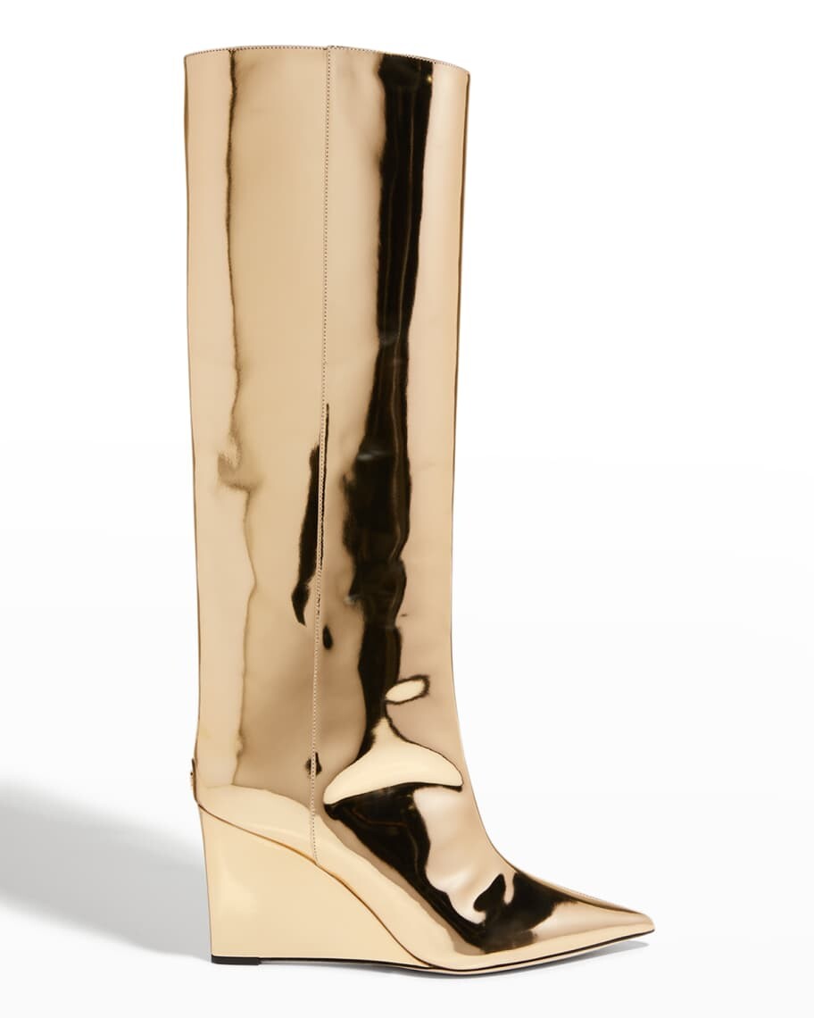 

Ботинки на танкетке Blake с эффектом металлик Jimmy Choo