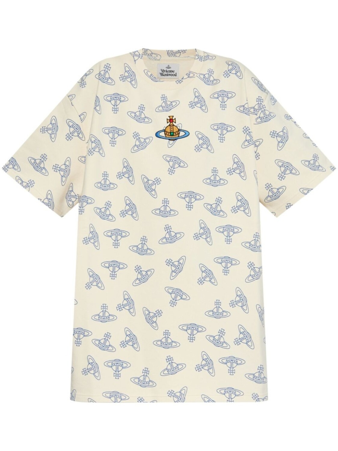 

Vivienne Westwood футболка из хлопка с вышитым шаром, нейтральный цвет