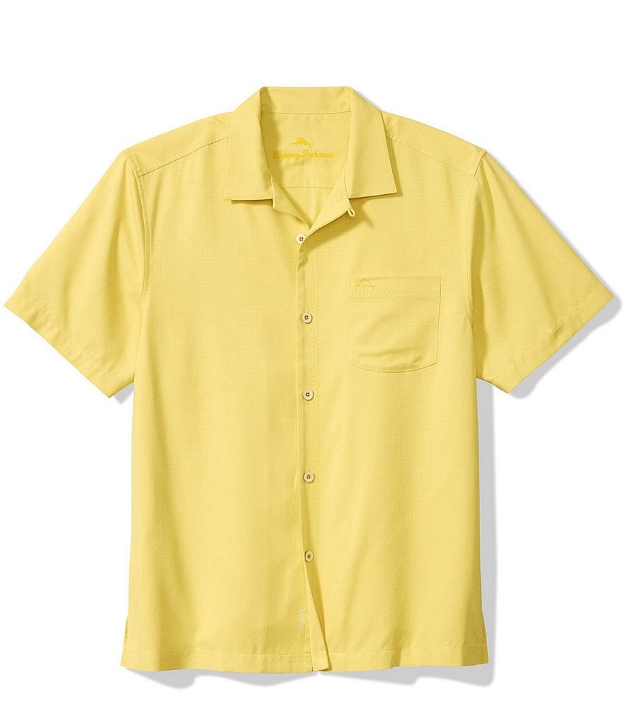 Tommy Bahama IslandZone Тканая рубашка в клетку с короткими рукавами в клетку Coastal Breeze, зеленый
