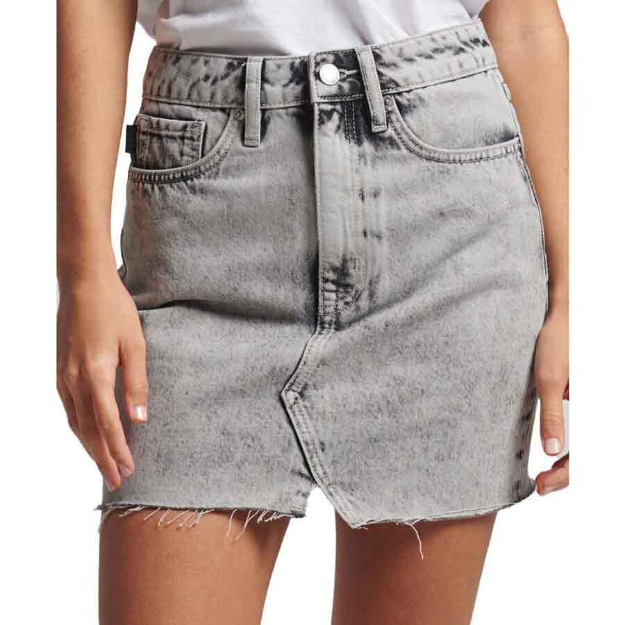 

Юбка мини Superdry Vintage Denim, серый