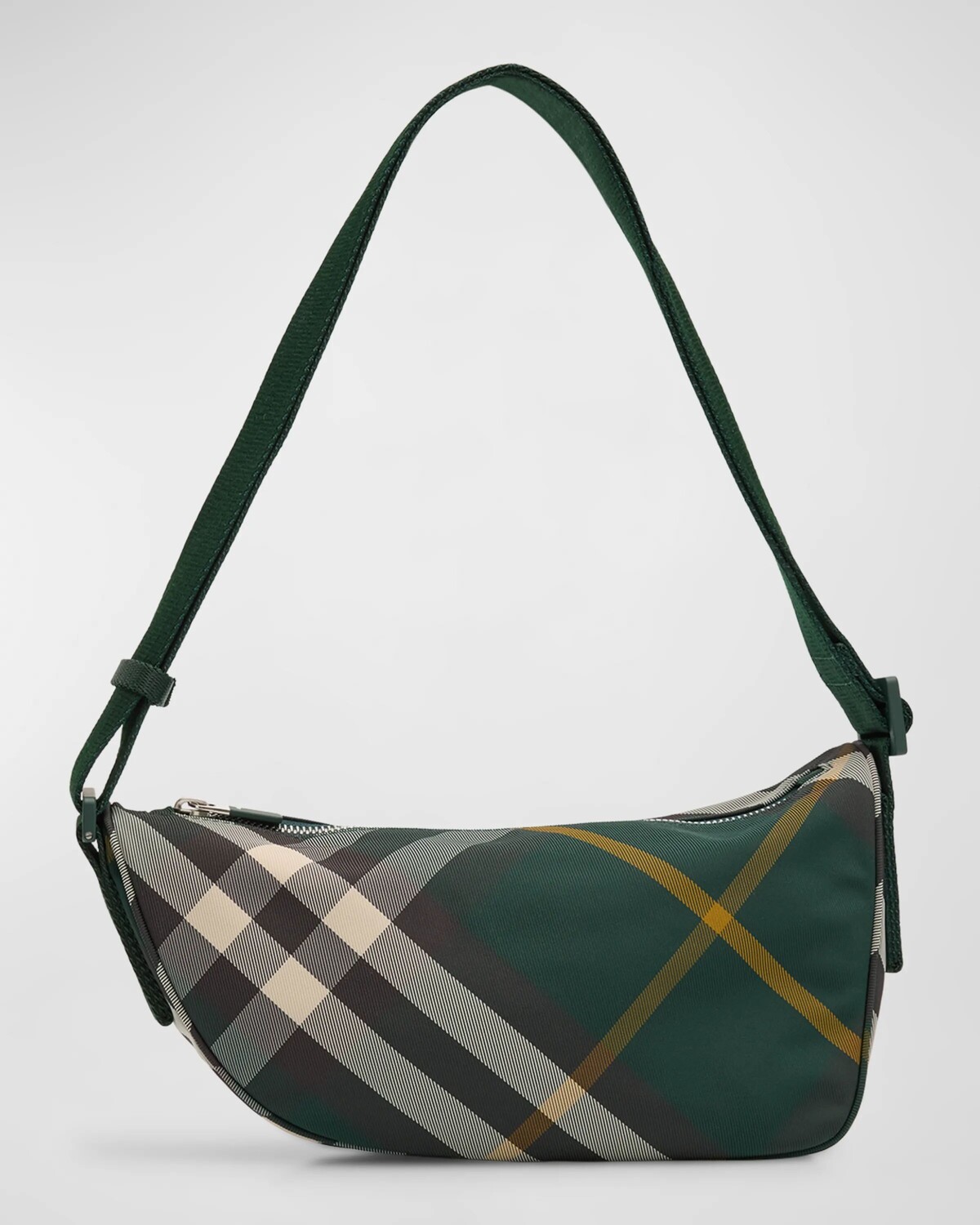

Мужская нейлоновая сумка через плечо в клетку Shield Burberry, цвет Ivy